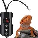 Dimming Thermostat, PID Temperature Controller with Memory Function, Reptile Thermostat for Reptile Heat lamp, Specifically Designed for Light Heat Bulbs & Heaters for Terrariums