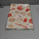 Christmas Table Runner Linen Winter Christmas Table Decorations Cartoon Candy Xmas Stocking and Snowflake Designs Holiday Table Runners Accessories for Home Party Decoration 72x13 Inch183x33cm