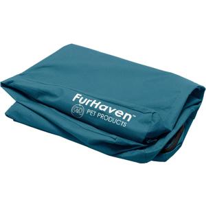 Furhaven Replacement Dog Bed Cover Water-Resistant Indoor/Outdoor Logo Print Oxford Polycanvas Mattress, Washable - Deep Lagoon, Jumbo (X-Large)