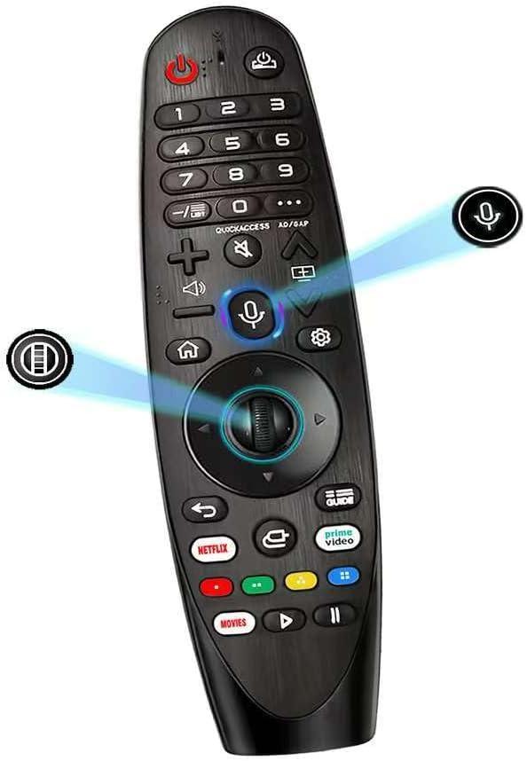 Voice-Magic-Remote-LG-Smart-TV-Remote-Control-Replacement for LG TV Remote for UHD OLED QNED WebOS ThinQ AI Smart TV Original Magic Remote AKB75855501 MR20GA Netflix/Prime/Google/Alexa Voice/Pointer