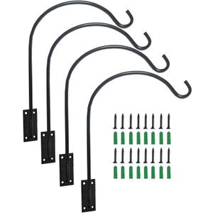 Deck Bird Feeder Hanger Hook Wall Mounted 4 Pack for Railing,Hanging Bird Feeders, Plants, Flower Baskets,Windchimes, Lanterns,Holiday Decoration