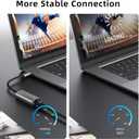 USB-C to Ethernet Adapter, WALNEW USBC to RJ45 Lan Adapter, Gigabit Cat Network Cable Converter to Type C Thunderbolt 3 for Mac,MacBook Pro/Air,iPad 10th,Dell XPS,Chromebook,Surface,Samsung Galaxy Tab