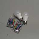 Droiee Dimmable E26 Warm LED Light Bulb, 6W RGBW Color 500LM with 16 Color Changing Modes for Christmas, Party etc with Remote Control 2 Pack