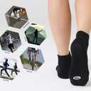 CS CELERSPORT 6 Pairs Women's Running Ankle Socks Athletic Sport Socks Cushioned (Black, S)