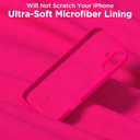 Magnetic for iPhone 16 Case, Compatible with Magsafe, Suction Cup Phone Mount, [2 Screen Protectors][Camera Lens Protector] Silicone Shockproof Protective Slim Phone Cover 6.1", Neon Pink