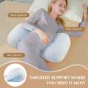 Pregnancy Pillows for Sleeping, Adjustable Travel Wedge Pillow for Belly, Back & Hip Support, Compact Maternity Sleep Pillow with Cooling Washable Cover, Multi-Use for Pregnant Side Sleepers