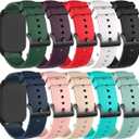 E ECSEM 10PACK Multicolor Bands for Spade Co Health Smartwatch 4 Watch Strap Adjustable Silicone Sport Replacement Wristbands Straps for Spade&Co Health Smartwatch 4 Smart Watch for Men Women