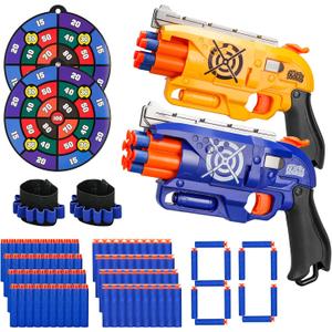 2 Pack Blaster Guns Boys Toy for 3+ Year Old Kids, Gifts for Ages 8-12, Large