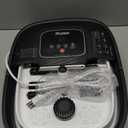 HOSPAN Collapsible Foot Spa with Heat, Bubble, Red Light, and Temperature Control, Foot Bath Massager with 8 Shiatsu Massage Rollers, Pedicure Foot Spa for Relaxation and Stress Relief, Black