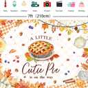 Fall Cutie Pie Baby Shower Backdrop 7x5FT A Little Cutie Pie is On The Way Party Banner Background Maple Leaves Baking Pie Themed Baby Shower Decorations Supplies