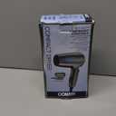 Conair Travel Hair Dryer with Dual Voltage, 1875W Compact Blow Dryer with Folding Handle, Gray