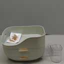 Pajiriona Makeup Organizer with Drawers, Green Skincare Organizer for Vanity, Storage Box with Handle, Large Cosmetic Display Case for Dresser, Bathroom Countertop