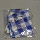 Waterproof Plaid Tablecloth Fabric - Square 58x58 Inch Classic Gingham Checker Table Cloth for Indoor/Outdoor Use - Buffalo Table Cover for Picnics, BBQs, and Parties (Royal Blue White)