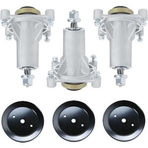 Spindle Assembly Compatible with Craftsman Husqvarna187292,192870, 532192870, 532187292, Includes Pulley 195945,197473, Fits AYP 42", 46", 48" and 54" Decks