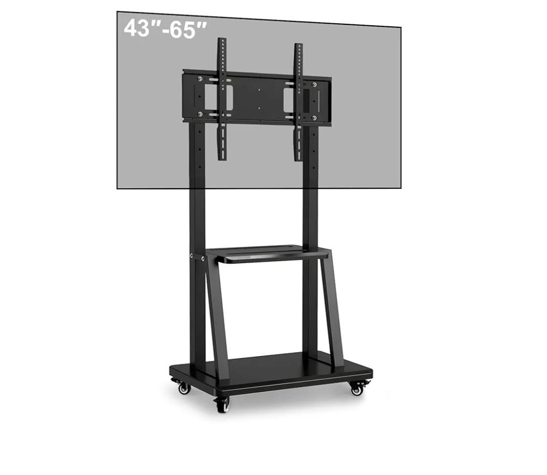 43-65" Height Adjustable Mobile Stand for Smart Boards | with 4 Lockable Wheels & Universal Mount | Versatile Classroom, Home, Office Whiteboard Stand - Heavy-Duty Steel Frame 43-65" Height Adjustable Mobile Stand for Smart Boards | with 4 Lockable Wheels & Universal Mount | Versatile Classroom, Home, Office Whiteboard Stand - Heavy-Duty Steel Frame