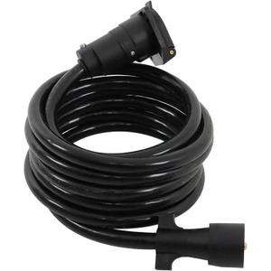 labwork 12 Feet 7 Pin Trailer Extension 7 Blade Trailer Plug Extension Double Prongs Connector for Truck Camper Blade Molded RV Cable Wire