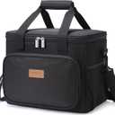 Lifewit Large Lunch Bag Insulated Lunch Box Soft Cooler Cooling Tote for Adult Men Women, Black 24-Can (15L)