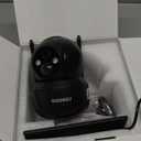 Solar Security Cameras Wireless Outdoor - Battery Power Cameras for Home Security Wifi Cameras Outside Surveillance Camera PTZ 360 Camera System with Floodlight Color Night Vision Motion Sensor Alarm (1Pcs-Black)