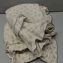 BuLuTu Cotton Muslin Kids Toddler Pillowcase Sprout Pattern, Shabby Chic Nursery Pillow Cover with Ruffle Edge, Soft Durable Travel Pillow Case for Boys Girls Bedding Decor, 14"x20",Machine Wash