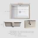 17-Inch Undermount Bathroom Sink, White Ceramic Rectangular Vanity Sink with Overflow, Modern Under Counter Lavatory Basin for Bathroom Vanity, UB-06