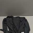 Fisoew Womens Wrap Tie Tops Long Sleeve Workout Crop Wrap Shirts Casual Lightweight Ballet Pilates Yoga Active Tops, Black, Medium