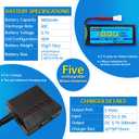 5PCS 3.7V 1800mAh 30C Lipo Battery with Molex Plug and 5-in-1 Charger Compatible with Most RC Drones,Quadcopters,Airplane Models,and Mini Remote-Controlled UAV