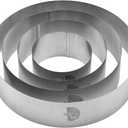 Doyzee Supplies Cake Mold Set - Pastry & Mousse Ring Molds for Baking - 4/6/8/10 Inch