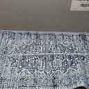 KUTA Entryway Rugs Indoor Non-Slip Washable Small Area Rug 2x3 Blue Entrance Carpet Soft Printed Vintage Floral Distressed Tribal Farmhouse Low-Pile Door Mat for Bedroom Kitchen