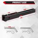 TYT 18" Trailer Hitch Extension, Fits 2 inch Receiver Tube,with 5/8" Advanced Hitch Pin 2-Pack, 3500 lbs GTW / 350 lbs TW