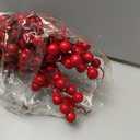 DearHouse 4 Pack Artificial Red Berry Stems Holly Christmas Berries for Festival Holiday Crafts and Home Decor, 26 Inches Burgundy Berry Floral Christmas Tree Decorations