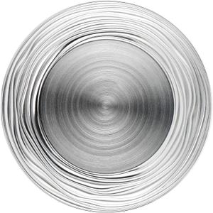 13 Inch Round Charger Plates, Set of 6, Dinner Chargers Bulk Wedding (Silver)