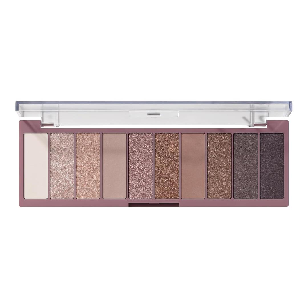e.l.f. Perfect 10 Eyeshadow Palette, Ten Ultra-pigmented Shimmer & Matte Shades, Vegan & Cruelty-free, Nude Rose Gold 