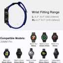 Nereides Band Compatible with Samsung Galaxy Watch 7 6 5 4 40mm 44mm/ Watch 6 4 Classic/Watch 5 Pro/Watch 3 Classic 41mm/Active 2, 20mm Nylon Replacement Sports Strap for Men Women(Electric Blue,L)