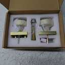 goldenwarm Gold Dummy Door Knobs, Zinc Alloy Square Ball Brushed Gold Dummy Door Knobs for Hallways, Kitchens, Heavy Duty Door Knob Bulk - Modern & Stylish(2 Pairs / 4 Pieces)