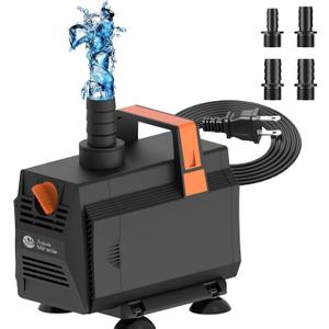 AquaMiracle 600GPH Submersible Water Pump Pond Pump(2270L/H, 35W), Water Fountain Pump Aquarium Water Pump with Flow Control for Fish Tank, Waterfall, Statuary, Filtration, Water feature, Hydroponics