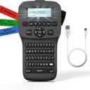 Label Maker Machine with-Tape, Industrial Label Makers Bluetooth, Heat Shrink Label Maker Waterproof-Labels, LM1600 Handheld Labeling Machine Rechargeable Cable Electrician Portable Labeler Backlit