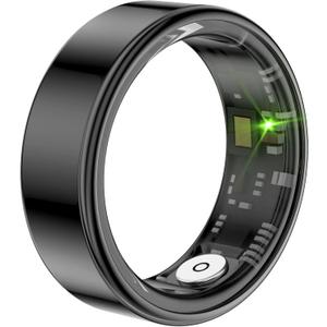 Smart Ring Heart Rate Monitor Blood Pressure Ring Sleep Tracker Health Rings Pedometer Step Counter Calories Waterproof Fitness Rings for Women Men