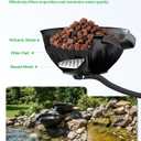 POPOSOAP Spillway Bowl and Basin Fountain Kit, Spillway Bowl Fountain with Pond Pump for Formal Waterfall Spillways, Water Gardens Basin Kit For Indoor/Outdoor DIY Water Feature Pond Garden-P721