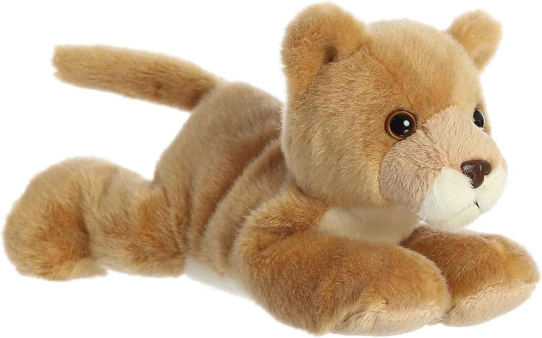 Aurora Adorable Mini Flopsie Leah Lioness Stuffed Animal - Mini Companions Ready for Playful Adventures - for Kids All Ages, Toddlers, Adults, and Families - Brown 8.5 Inches