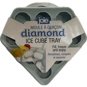 Joie Diamond Ice Cube Tray, Diamond-Shaped Silicone Mold, BPA Free, Dishwasher Safe