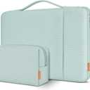 DOMISO 16 inch Laptop Sleeve Case Water Resistant Shockproof Protective Computer Bag for 16" Dell/HP Pavilion Envy/ThinkPad IdeaPad/ASUS Vivobook,Mint Green