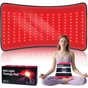 2026 Upgraded Red Light Therapy Pad for Body, FSA/HSA Eligible Red Light Therapy Belt with Timer, 24" x 12" Near Light Mat 660nm&850nm Infrared Light Therapy Wrap for Back Shoulder Muscle Pain (Black)