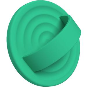 Upgraded Magnetic Phone Grip, Liquid Silicone Soft and Portable, Removable Finger Loop Ring Grip Holder for iPhone, Strong Magnetic Attraction, Compatible with MagSafe Phone Case, Emerald Green