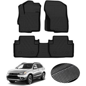 KUST Floor Mats for 2011-2021 Mistubishi Outlander(Not for Sport and PHEV), All Weather Floor Liners for Outlander Accessories Rubber Front Rear 2 Row High Edge