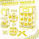 Sunnymove 36 Pcs Cheer Clear Plastic Gift Bags with Handles 10 x 7 x 3.1 Inch Reusable Clear Goodie Snack Treat Gift Bags with Ribbon for Cheerleader Teammates Sport Party Supplies (Softball Bow)