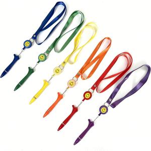 6 PCS Badge Pens, Thumbs Up Badge Pen Inspirational Pens, Neck Pen for colleagues nurses school teachers students offices, and events
