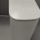 TIPGO Slim Bathroom Trash Can with Lid Soft Close, Step Pedal, 6 Liter / 1.6 Gallon Stainless Steel Trash Bin, Small Garbage Cans for Bedroom, Office, Kitchen (White)