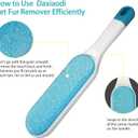 2 Pack Furniture Lint Remover Brushes, Double Sided Self Cleaning Loose Hair Catcher for Pet, Hair Cleaner for Clothes, Sofa, Carpet