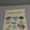 Christian Nursery Poster Hanger Frame, 7 Days of Creation Bible Verse Religious Educational Wall Art Prints Decor for Kids Room Church Nursery Sunday School Classroom, 12x16 Inch