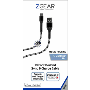 ZGear 10 Foot Braided Sync & Charge Cable